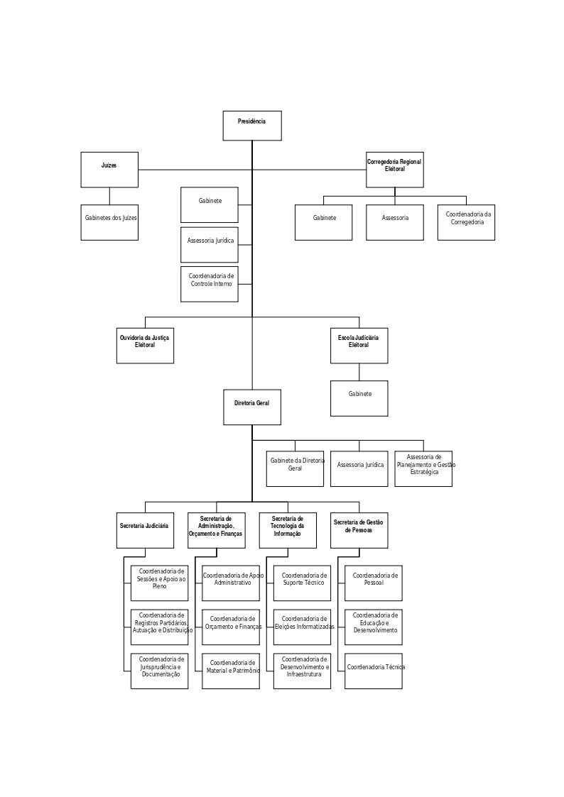 Fotografia do organograma do TRE-PI
